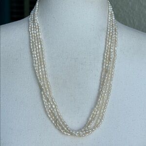 Vintage multi strand seed bead necklace